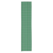 Green Black White Plaid Classic Table Runner Korte Tafelloper (Voorkant)
