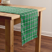 Green Black White Plaid Classic Table Runner Korte Tafelloper (Voorbeeld)