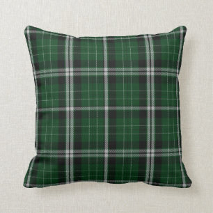 Green Black White Tartan Pset Kussen