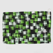 Green Black White Trendy Pattern  Golfhanddoek (Horizontaal)