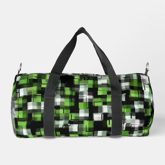 Green Black White Trendy Pattern Plunjezak (Achterkant)