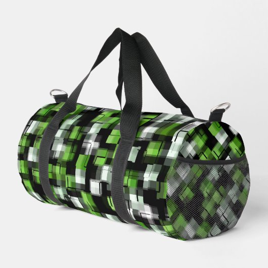 Green Black White Trendy Pattern Plunjezak (Rechterhoek)