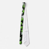 Green Black White Trendy Pattern Stropdas (Achterkant)