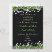 Green & Black Zebra Print Sweet 16 Uitnodiging (Achterkant)