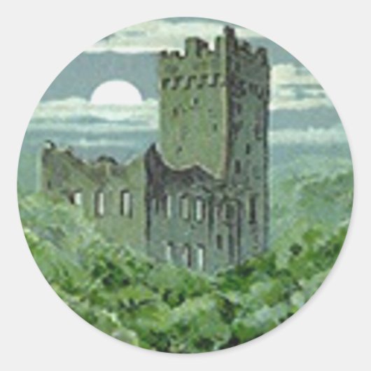 Green Blarney Castle, Ierland Ronde Sticker (Voorkant)