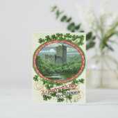 Green Blarney Castle Ireland Shamrock Briefkaart (Staand voorkant)