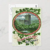 Green Blarney Castle Ireland Shamrock Briefkaart (Voorkant / Achterkant)