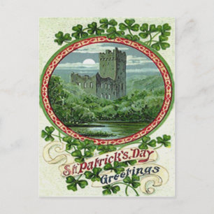Green Blarney Castle Ireland Shamrock Briefkaart