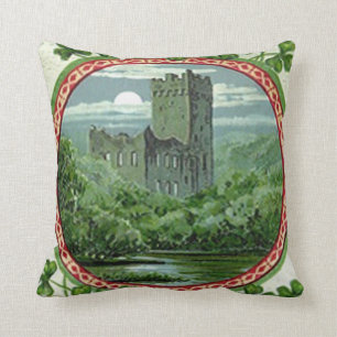 Green Blarney Castle Ireland Shamrock Kussen