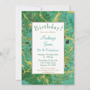Green Blauwgroen Gold Abstracte uitnodiging tot ge
