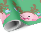 Green Blobfish Reindeer Cadeaupapier (Rol Hoek)