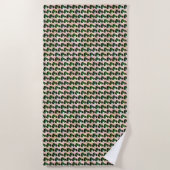Green Block Art Lawn Bowls Pattern Strandlaken (Voorkant)
