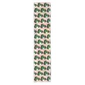 Green Block Art Lawn Bowls Pattern, Table Runner Korte Tafelloper (Voorkant)