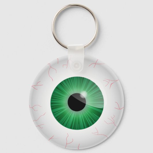 Green Bloodshot Eyeball Sleutelhanger (Voorkant)