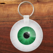 Green Bloodshot Eyeball Sleutelhanger (Voorkant)