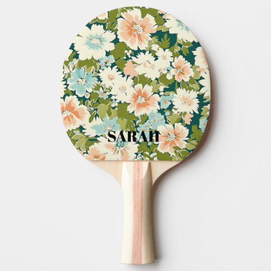 Green Bloom Ping Pong Paddle Tafeltennisbatje (Voorkant)