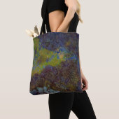 Green, blue, and brown mat tote bag (Dichtbij)