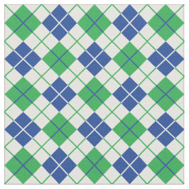 Green-Blue Argyle Stof
