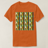 Green Blue Avocado Pattern T-shirt (Design voorkant)