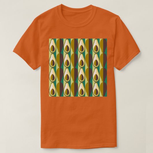 Green Blue Avocado Pattern T-shirt (Design voorkant)