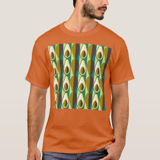 Green Blue Avocado Pattern T-shirt