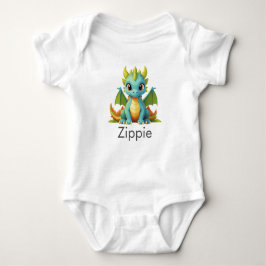 Green Blue Baby Dragon Fantasy Art Bodysuit