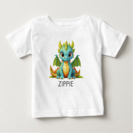 Green Blue Baby Dragon gepersonaliseerd Baby T-shi