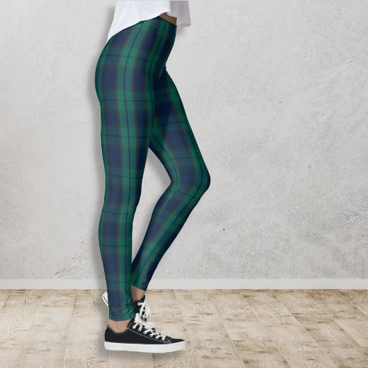 Green Blue Black Watch Schotse tartan Leggings