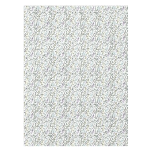 Green Blue Botanical Watercolor Tafelkleed (Voorkant)