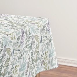 Green Blue Botanical Watercolor Tafelkleed