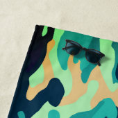 Green Blue Camouflage Beach Towel Strandlaken (In situ)