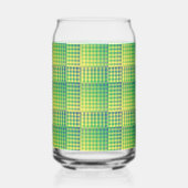 Green Blue Checker Abstract Pattern Blikvorm Glas (Rechts)