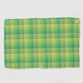 Green Blue Checker Abstract Pattern Golfhanddoek (Horizontaal)