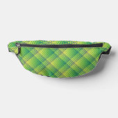 Green Blue Checker Abstract Pattern Heuptasje (Liggend)