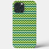 Green Blue Chevron Zigzag Case-Mate iPhone Case (Achterkant)
