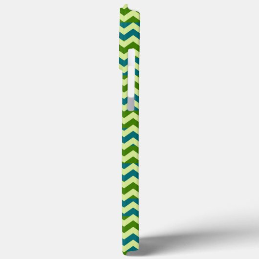 Green Blue Chevron Zigzag Case-Mate iPhone Case (Achterkant / Links)