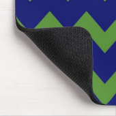 Green Blue Chevrons Mousepad Muismat (Hoek)