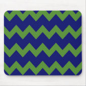 Green Blue Chevrons Mousepad Muismat (Voorkant)