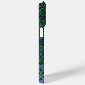 GREEN BLUE DAMASK GEMSTONE MONOGRAM Floral Case-Mate iPhone Case (Achterkant / Rechts)