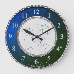 Green Blue Emerald Merry kerst Grote Klok
