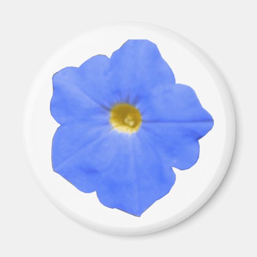 Green Blue en Yellow Petunia Magnet (Voorkant)
