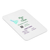 Green blue gitter clean mop add name address q r b magneet (Rechterzijde)