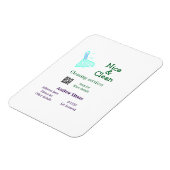 Green blue gitter clean mop add name address q r b magneet (Linkerzijde)