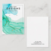 Green Blue Gold Trendy Earring Display Kaart Visitekaartje (Voorkant / Achterkant)