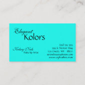 Green Blue Ink Paint Splash Visitekaartje (Achterkant)