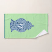 Green Blue Jar Ginger Jars Mosaic Handdoek (Handdoek)