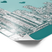 Green-blue NYC-valentijn Foto Afdruk (Hoek)