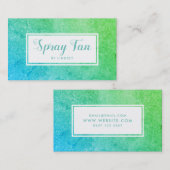 Green Blue Ombre Sparkle Glitter Beauty Spray Tan Visitekaartje (Voorkant / Achterkant)