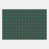 Green Blue Orange Plaid Tartan Inpakpapier Vel (Voorkant)