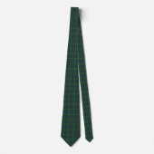 Green Blue Orange Plaid Tartan Neck Tie Stropdas (Voorkant)